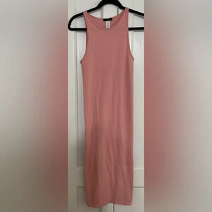 RDI ribbed bodycon tank dress in dusty rose